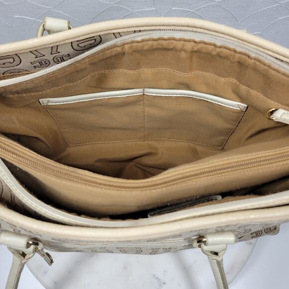 Vintage Etienne Aigner Monogram Logo Tote Shoulder Bag Large Office Pockets - Picture 8 of 16